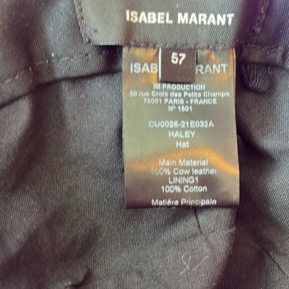 NWT Isabel Marant Haley metallic leather bucket hat - Picture 5 of 5